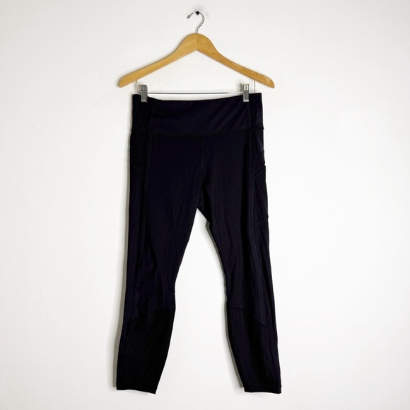 Athleta Vitality Rib 7/8 Tight Leggings Black Size Large - Picture 3 of 7